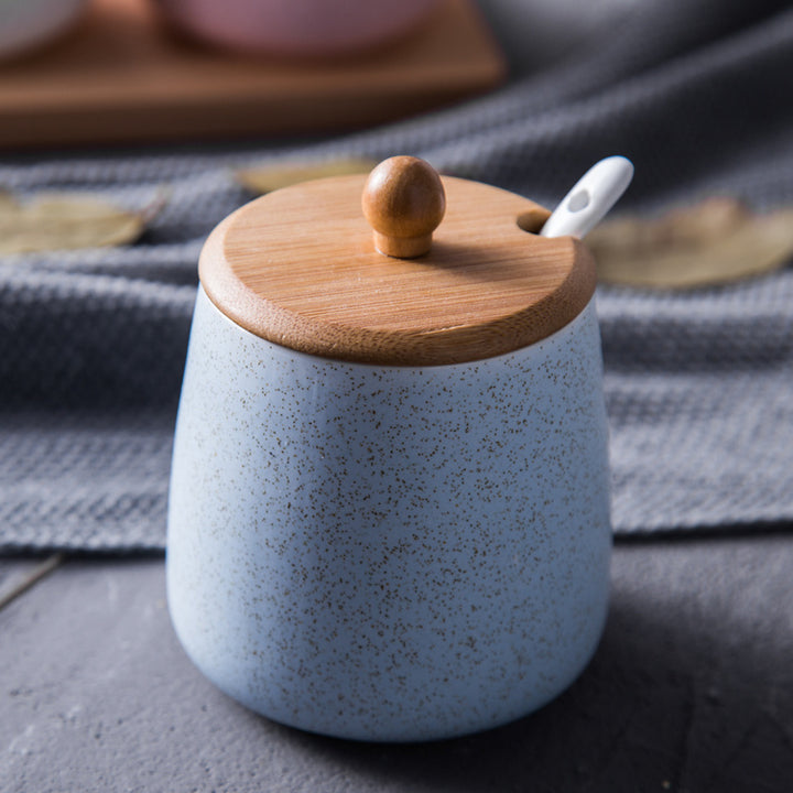 Japanese ceramic seasoning pot