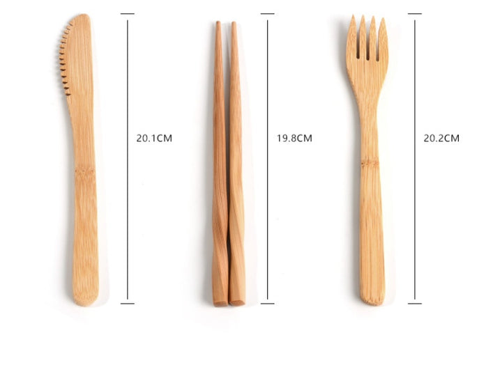 To-Go Bamboo Cutlery Set – Eco-Friendly Travel Essentials