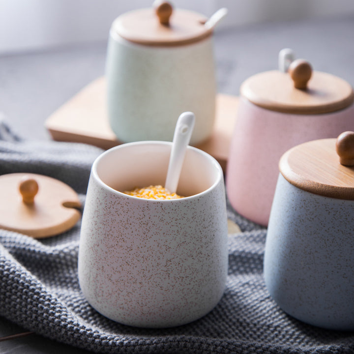 Japanese ceramic seasoning pot
