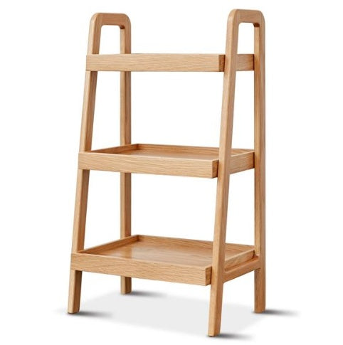 Solid Oak Wood Ladder Shelf