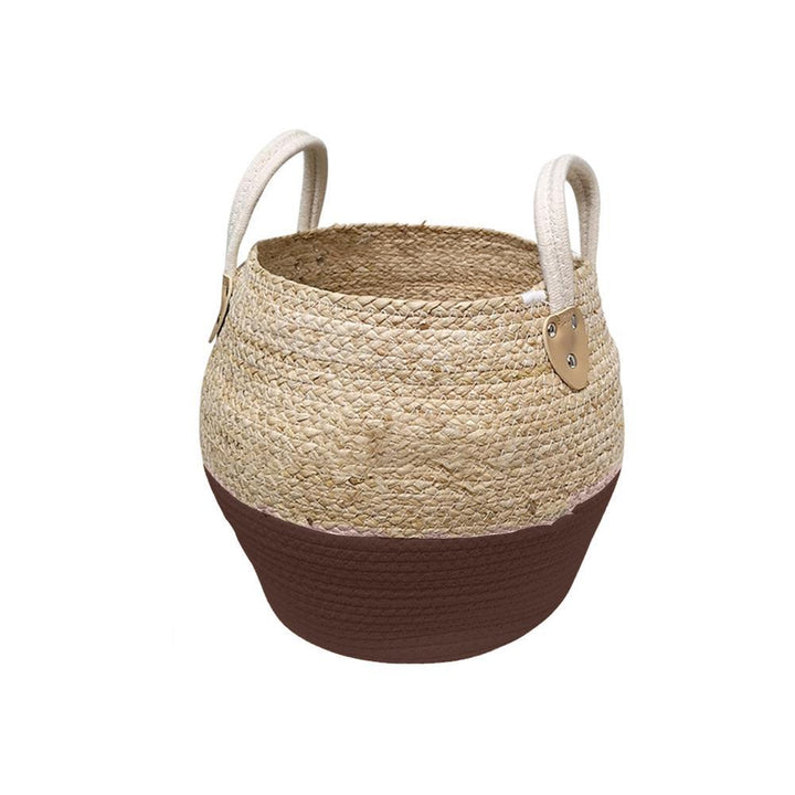 Hand‑Woven Straw Storage Basket – Natural Texture, Clean Aesthetic