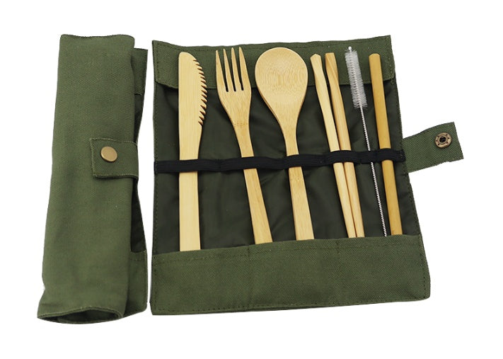 To-Go Bamboo Cutlery Set – Eco-Friendly Travel Essentials