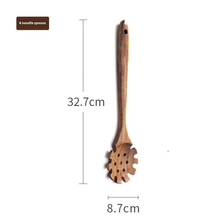 Solid Teak Wood Utensil Set – Eco-Friendly & Plastic-Free