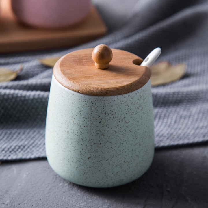 Japanese ceramic seasoning pot