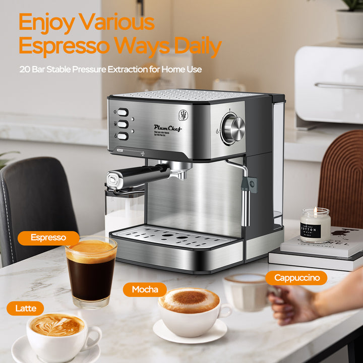 20 Bar Professional Espresso Machine With Milk Frother
