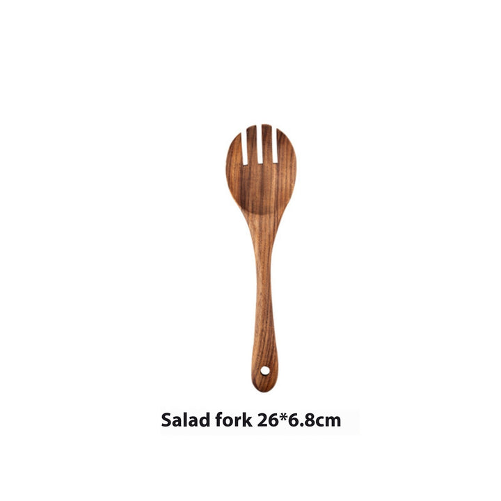 Solid Teak Wood Utensil Set – Eco-Friendly & Plastic-Free