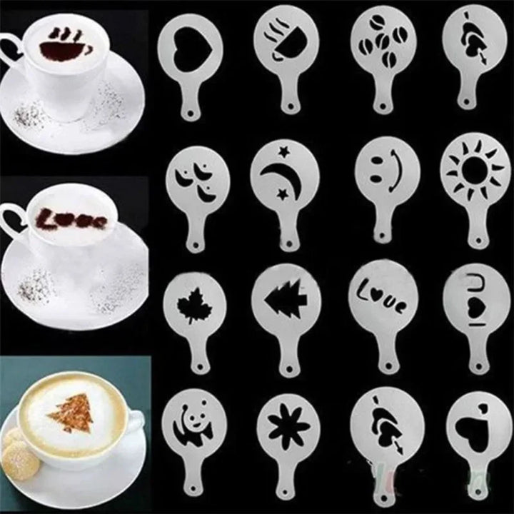 Cocoa Shaker & Stencil Set – Barista Finish at Home