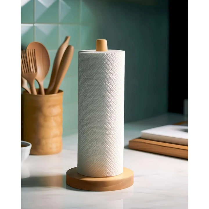 Bamboo Paper Towel Holder