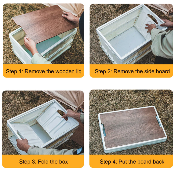 Outdoor storage folding box