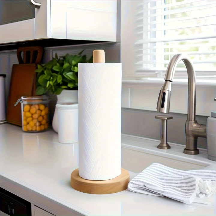 Bamboo Paper Towel Holder