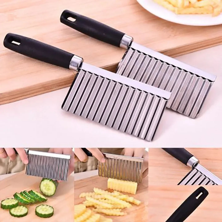 Crinkle Cut Knife – Wavy Stainless Steel Blade