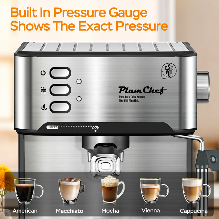 20 Bar Professional Espresso Machine With Milk Frother