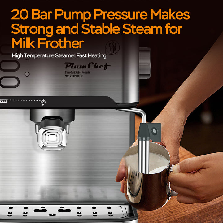20 Bar Professional Espresso Machine With Milk Frother