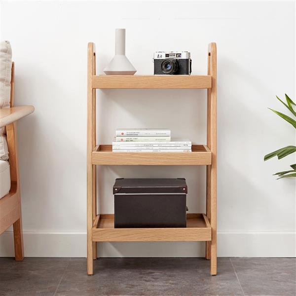 Solid Oak Wood Ladder Shelf