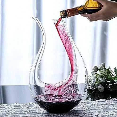 Crystal U-shaped 1500ml Wine Decanter